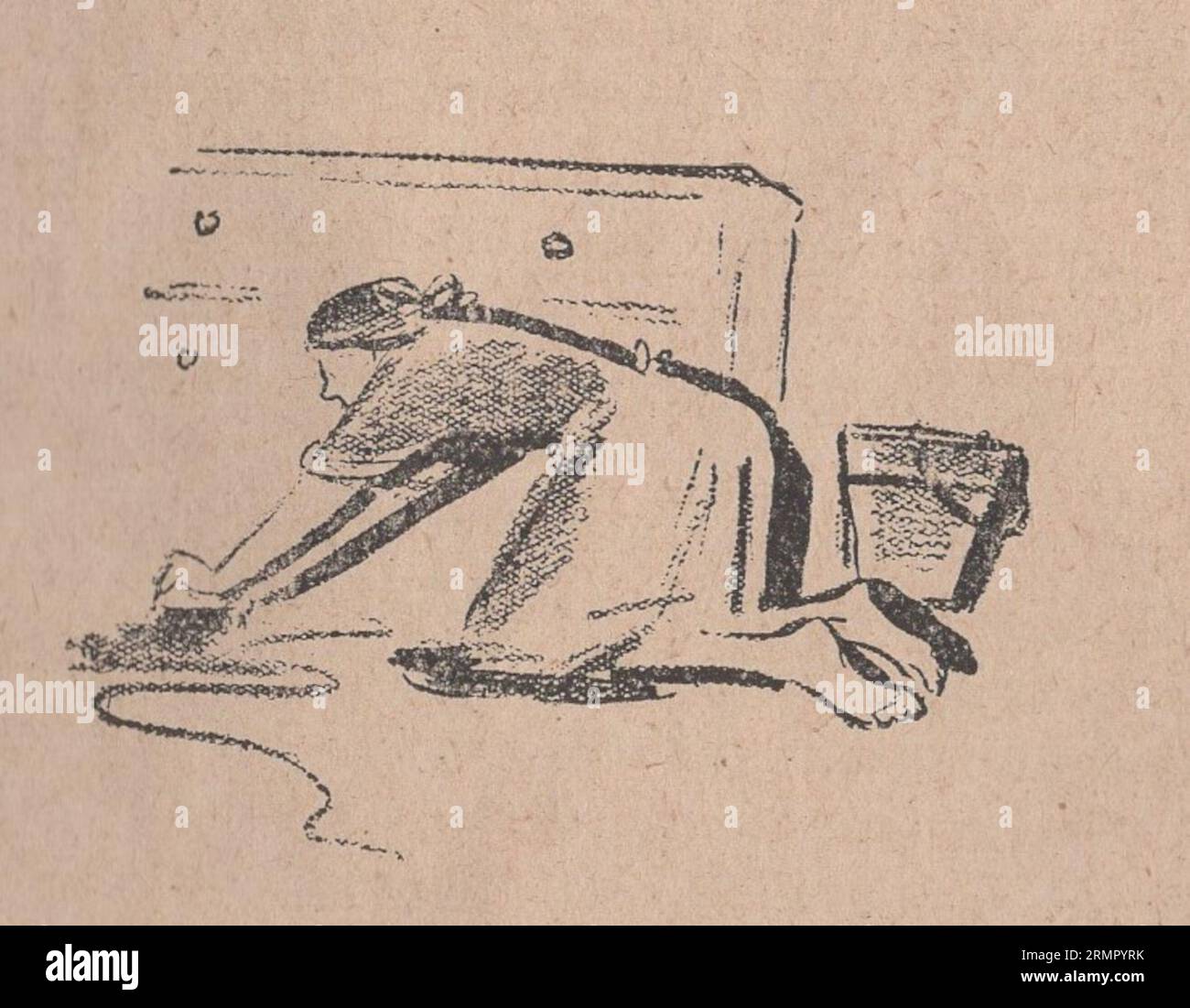 Original 1920s Art Deco illustrations about life activities staff