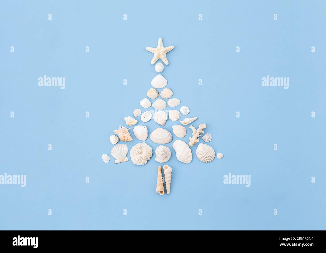 Christmas tree made from seashells Stock Photo Alamy