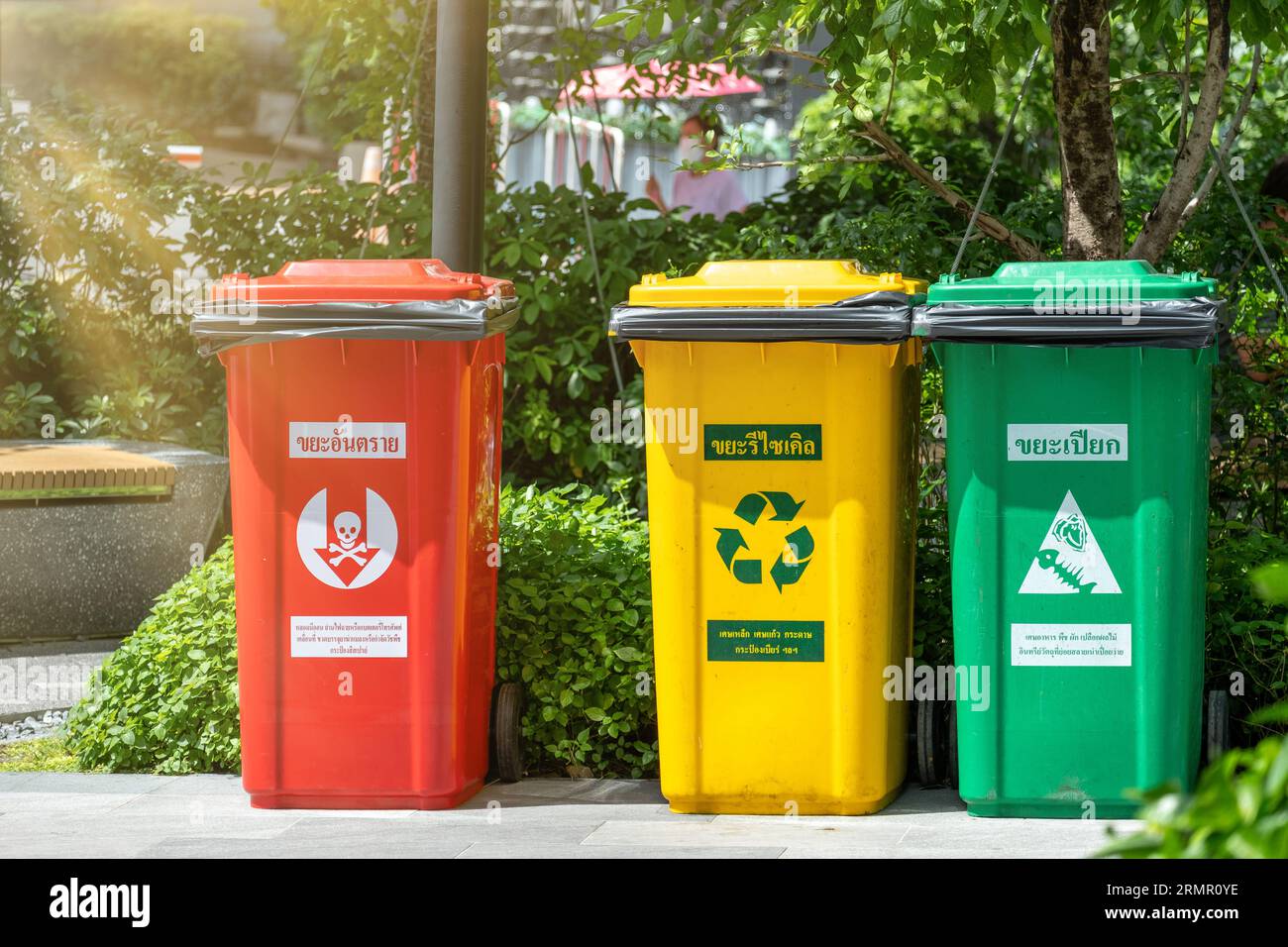 Recycle waste bin or trash in public and home for garbage management
