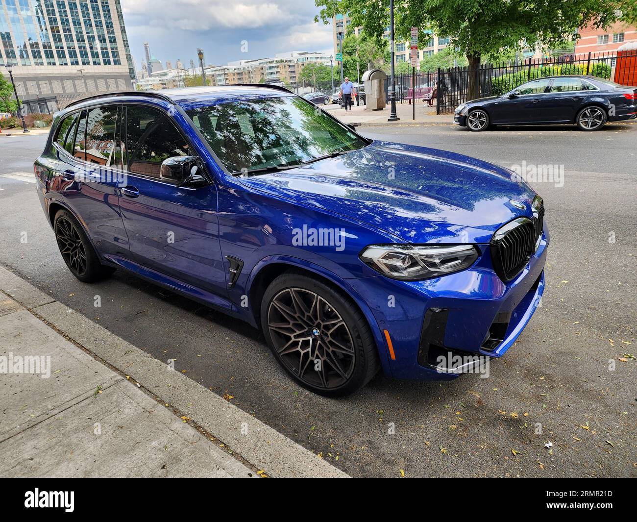 New York City, USA - June 09, 2023: BMW X3 M COMPETITION SUV blue car ...