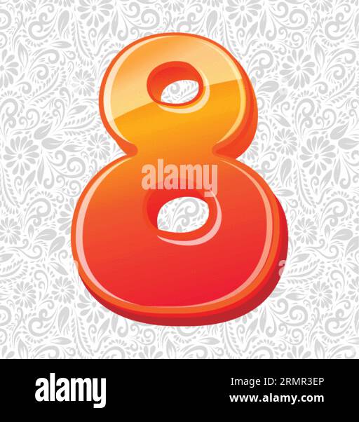 Alphabet Letter 8, Alphabet Letter Design, Alphabet Letter illustration ...