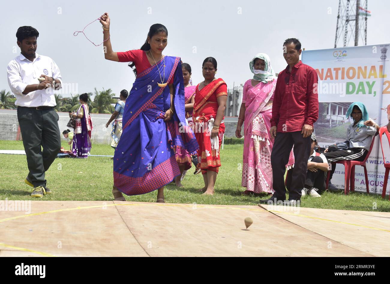 Guwahati, Guwahati, India. 29th Aug, 2023. A Assamese woman play