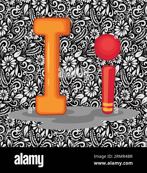 Alphabet Letter I, Alphabet Letter Design, Alphabet Letter illustration ...