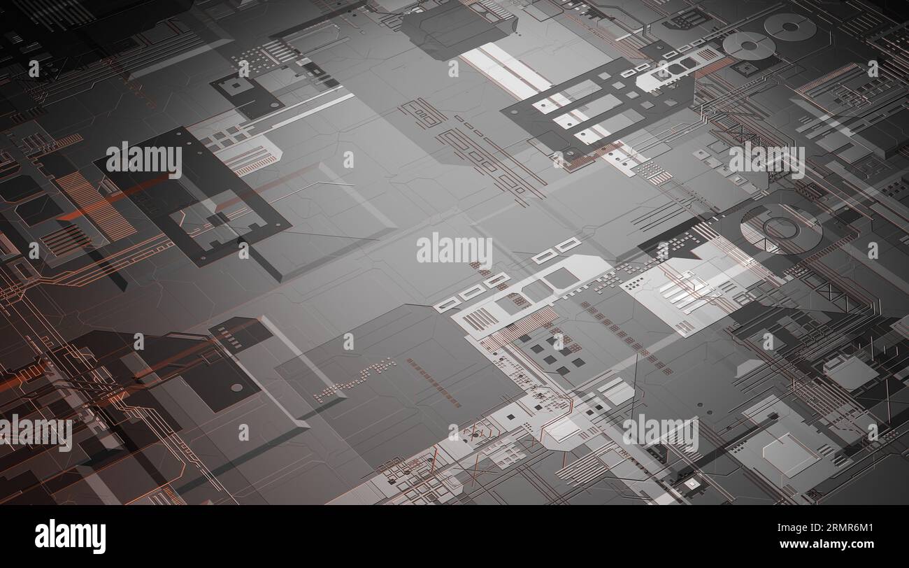 Rendering digital technology tech background hi-res stock photography ...
