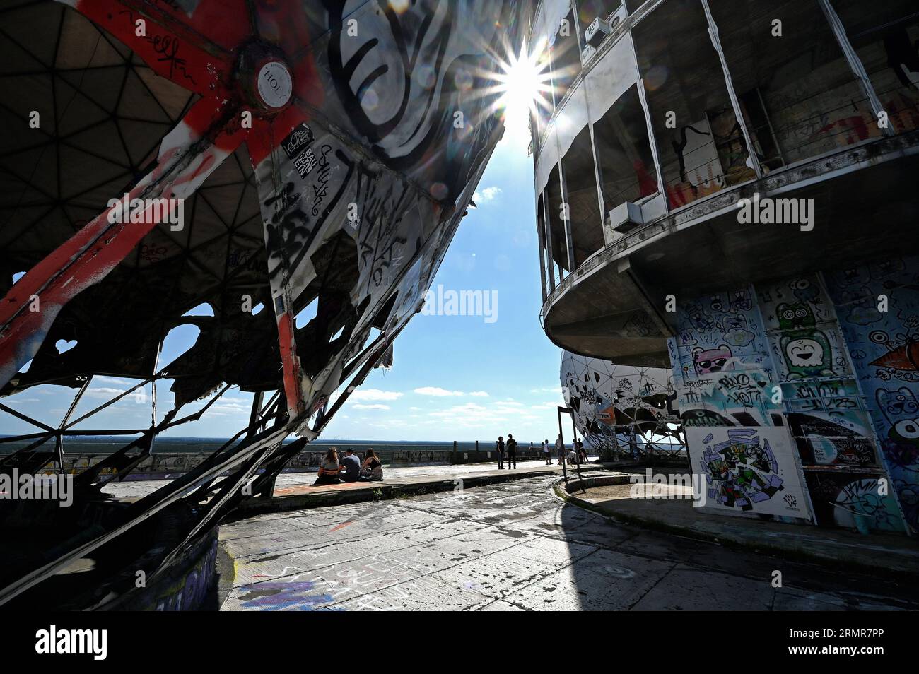 Former US wiretap buildings on Teufelsberg in Grunewald Berlin Stock Photo