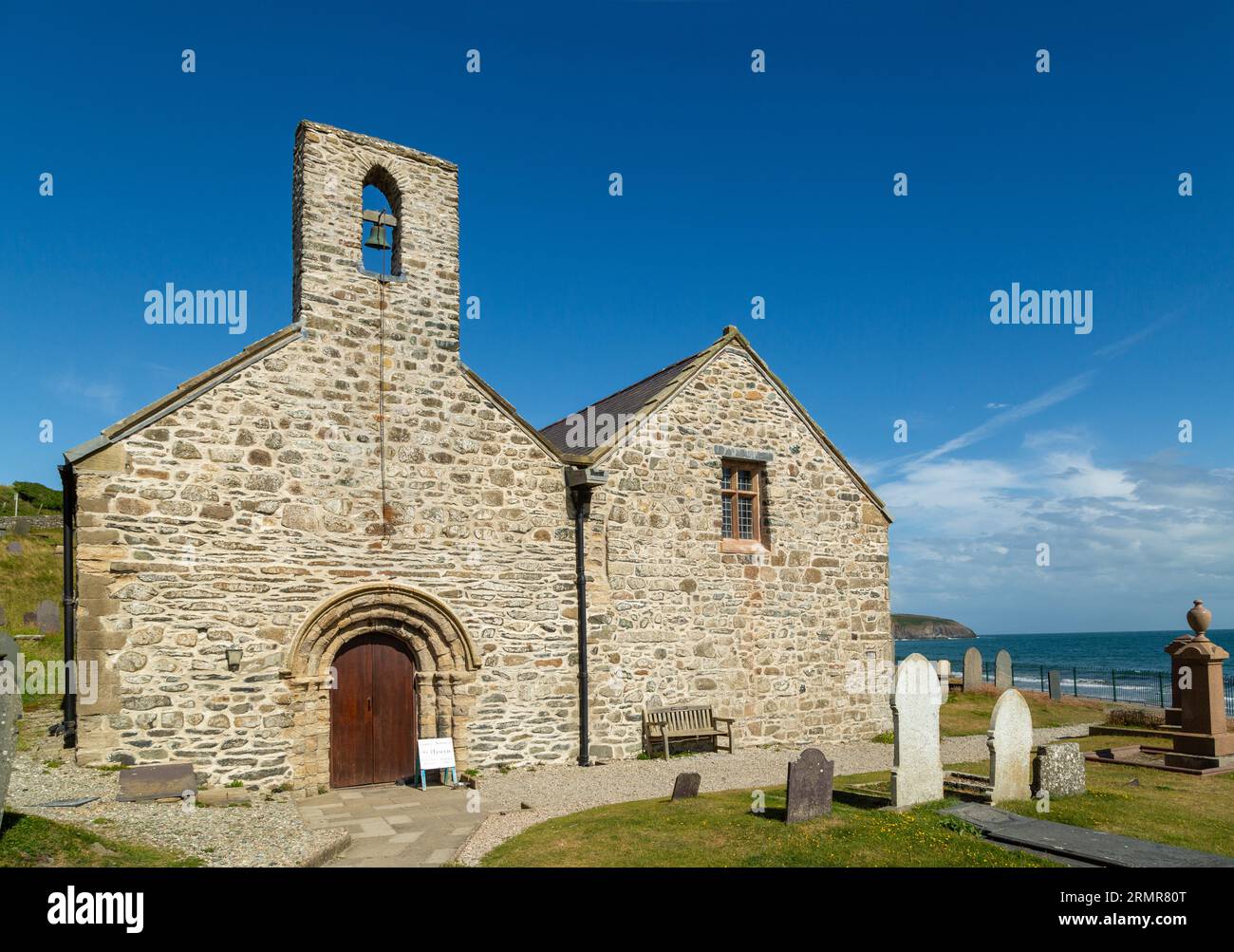St Hywyn Church, Aberdaron, Gwynedd, Wales Stock Photo