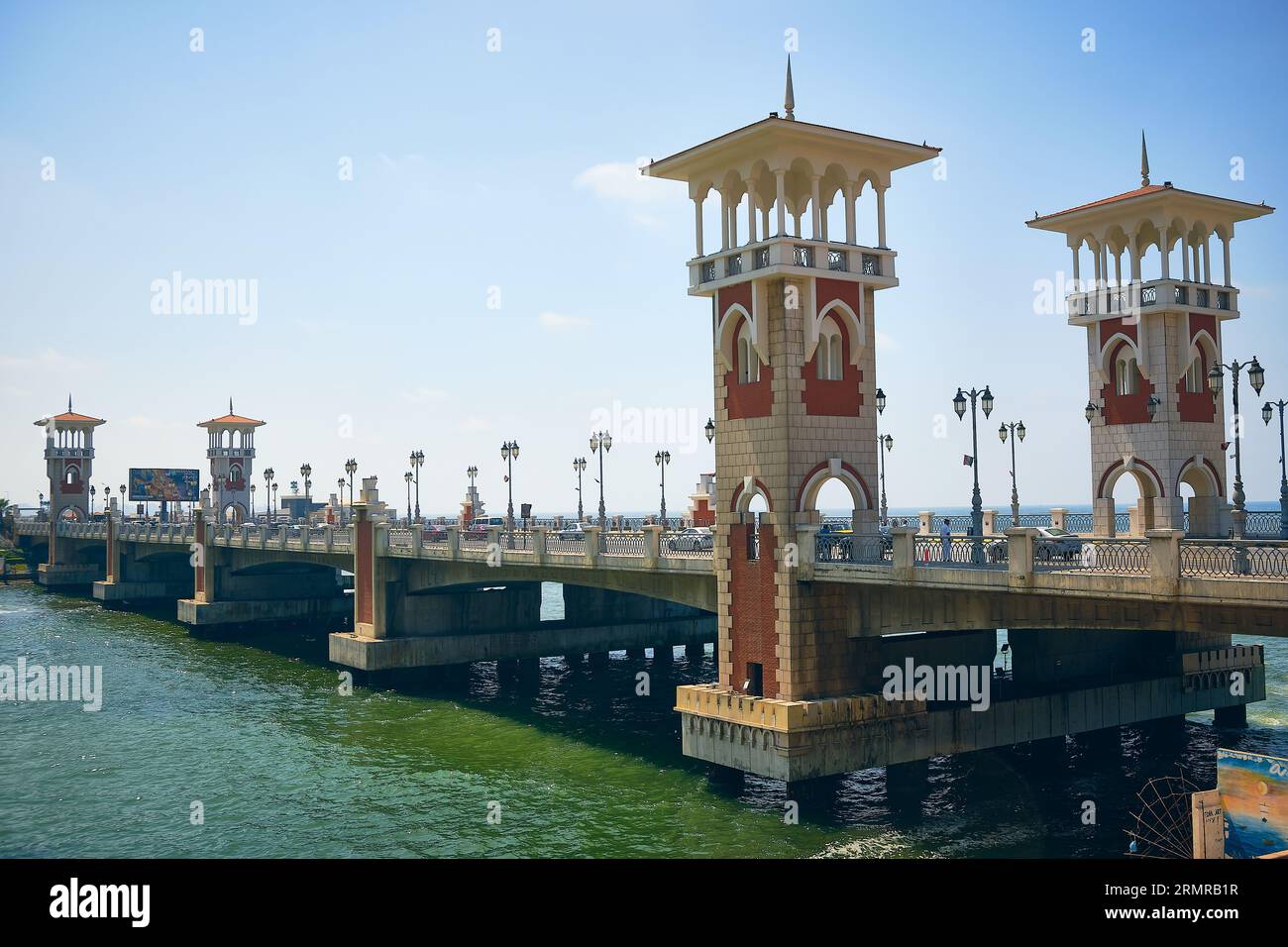 Cars driving on Stanley Bridge, Alexandria, Egypt Stock Photo Alamy