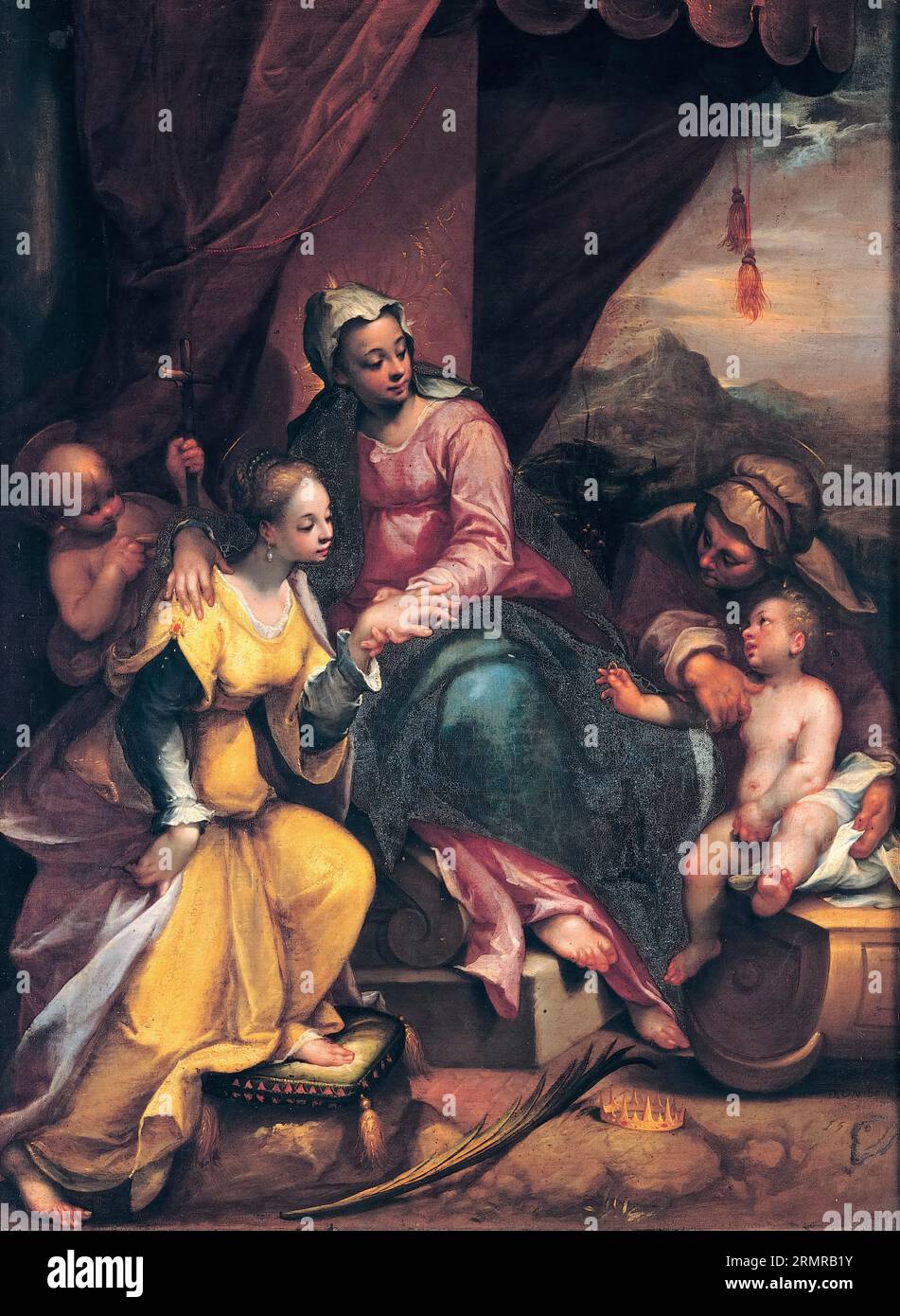 The mystic marriage of st catherine of alexandria hi-res stock ...
