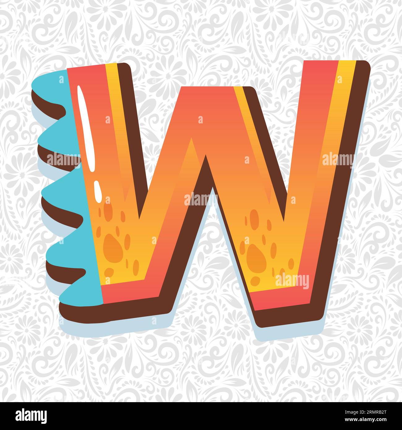 Alphabet Letter W, Alphabet Letter Design, Alphabet Letter illustration ...