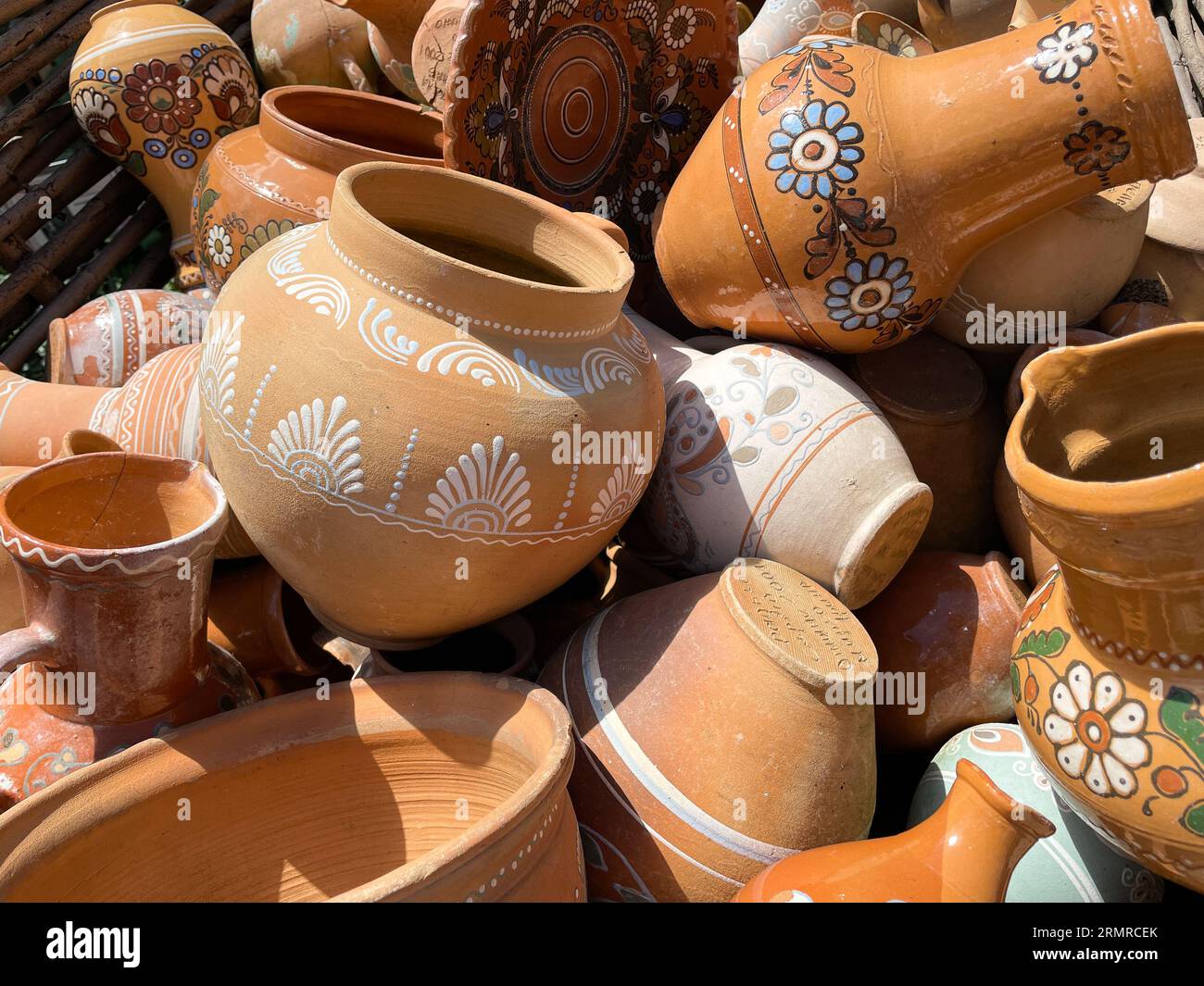 Ukraine, Opishne 30 August 2023 Ukrainian ceramics museum statues of