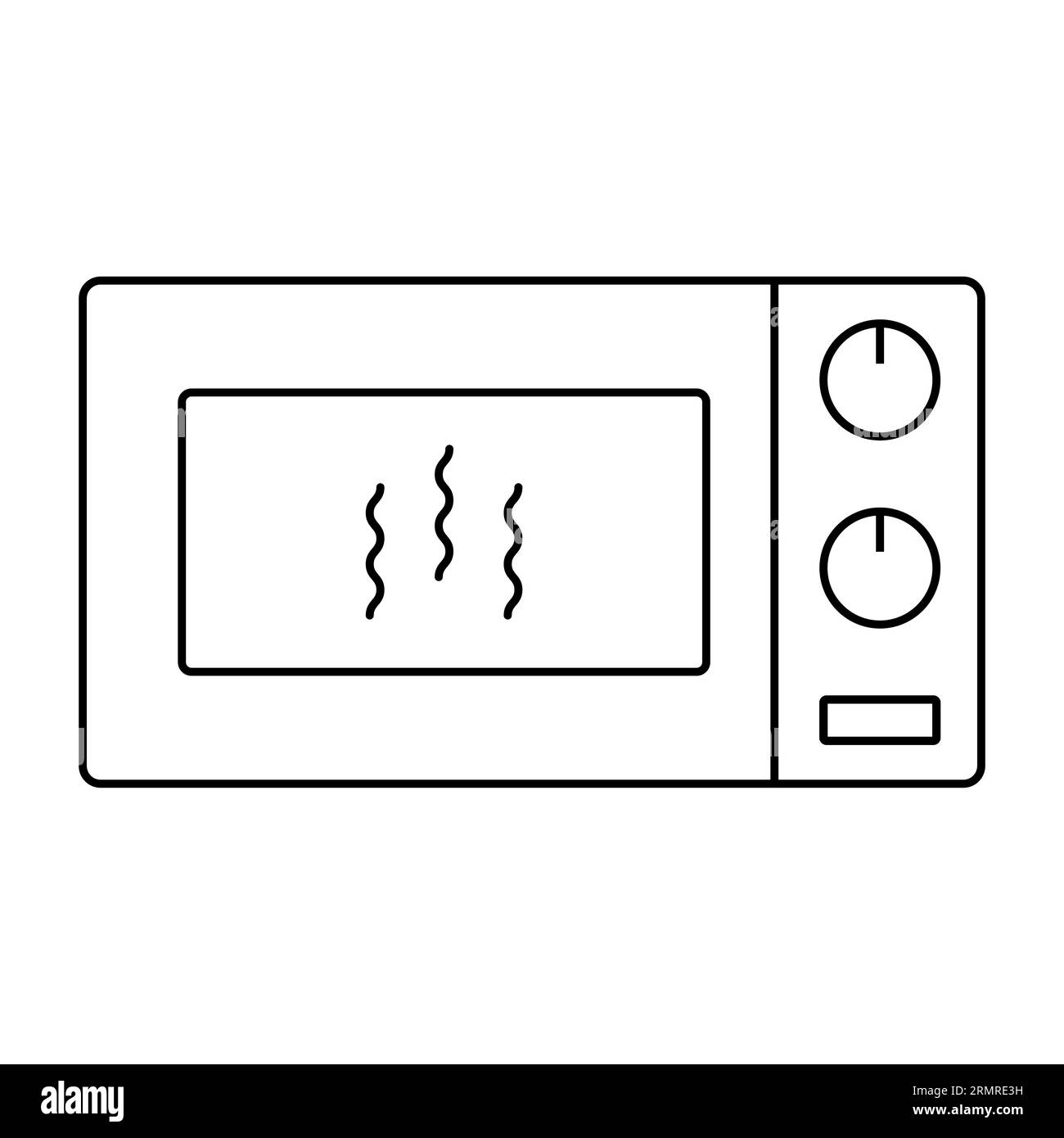 Microwave line icon. Kitchen equipment. Vector illustration Stock Vector