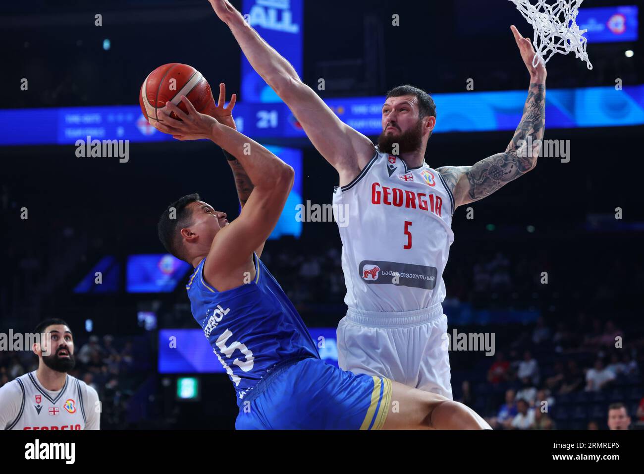 Okinawa Arena, Okinawa, Japan. 30th Aug, 2023. (L to R) Windi Graterol (VEN), Alexander Mamukelashvili (GEO), AUGUST 30, 2023 - Basketball : FIBA Basketball World Cup 2023 1st Round Group F match between Georgia - Venezuela at Okinawa Arena, Okinawa, Japan. Credit: YUTAKA/AFLO SPORT/Alamy Live News Stock Photo