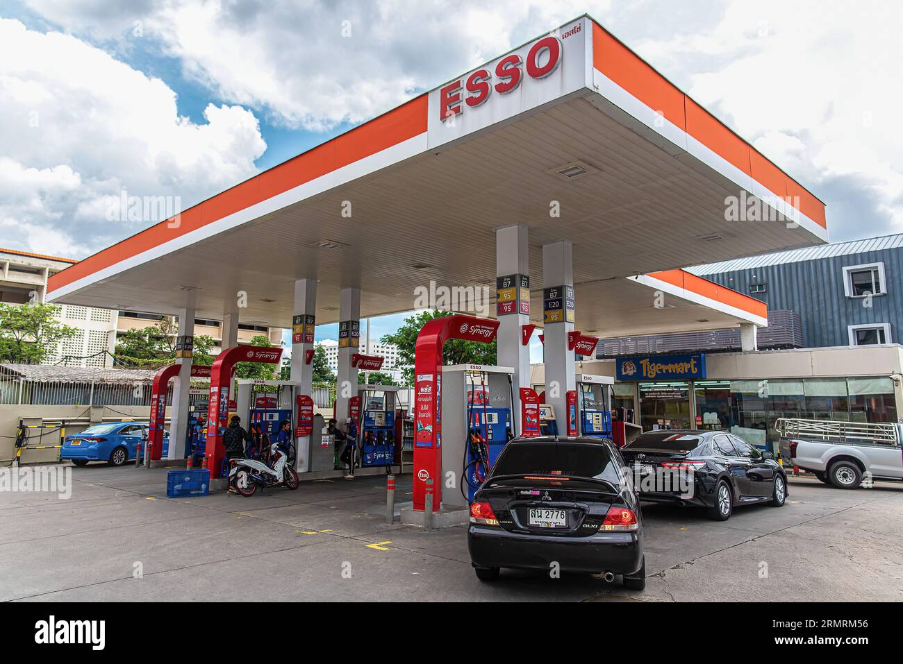 Bangkok, Thailand. 30th Aug, 2023. An ESSO gas station is seen in Bangkok. Esso gas station in Thailand will be closing in August 2023, after 129 years of service in Thailand. Esso gas station will change to the 'Bang Chak ' gas station on September 1, 2023. (Photo by Peerapon Boonyakiat/SOPA Images/Sipa USA) Credit: Sipa USA/Alamy Live News Stock Photo