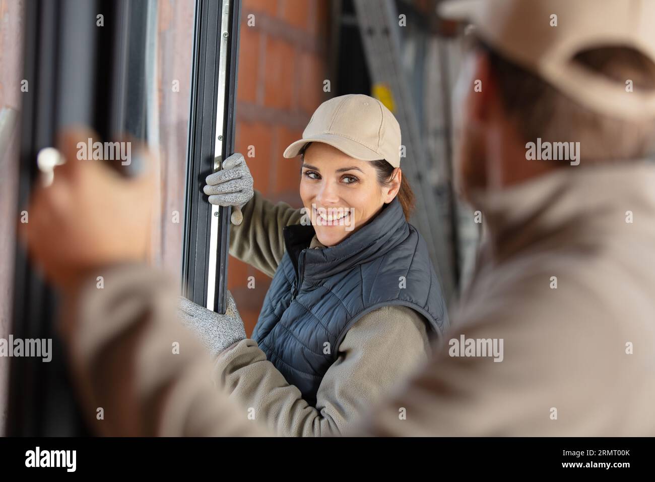 construction inspector examine house construction Stock Photo