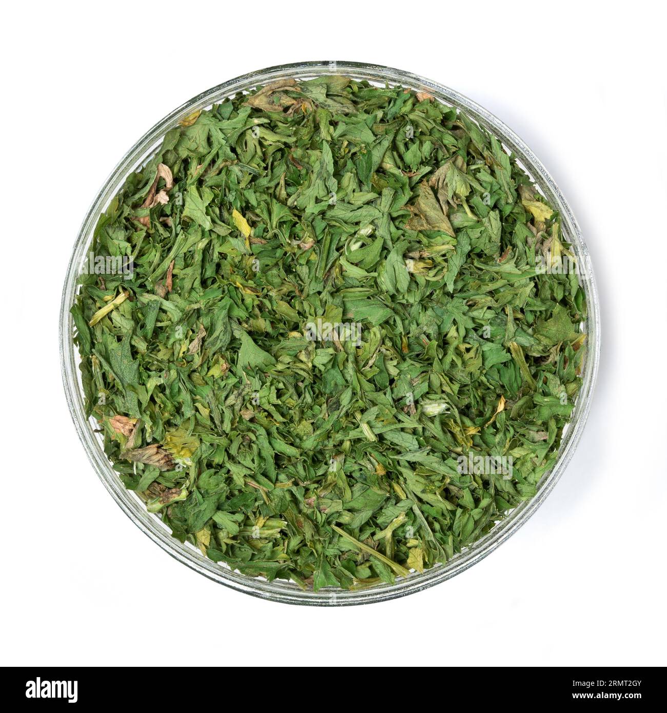 Spice Top View Dry Minced Parsley Isolated on White Background Stock Photo Alamy