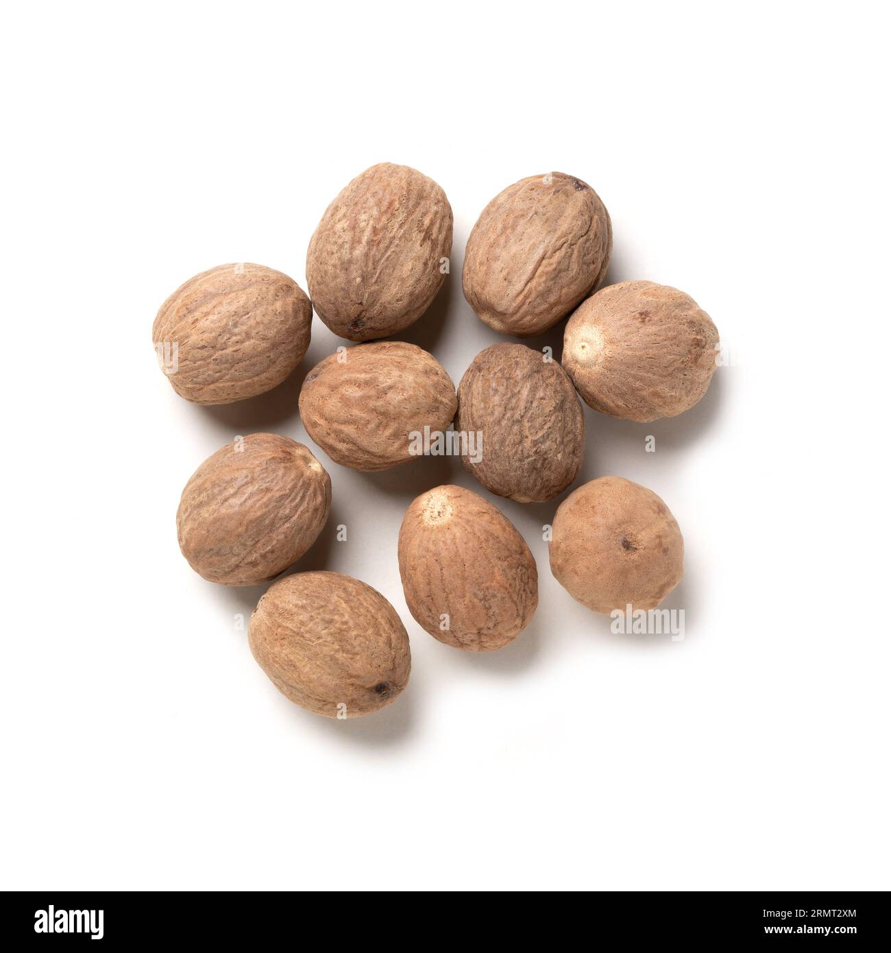 Nutmeg Seeds Heap of Whole Fragrant Nutmeg, Flavoring Aroma Spice