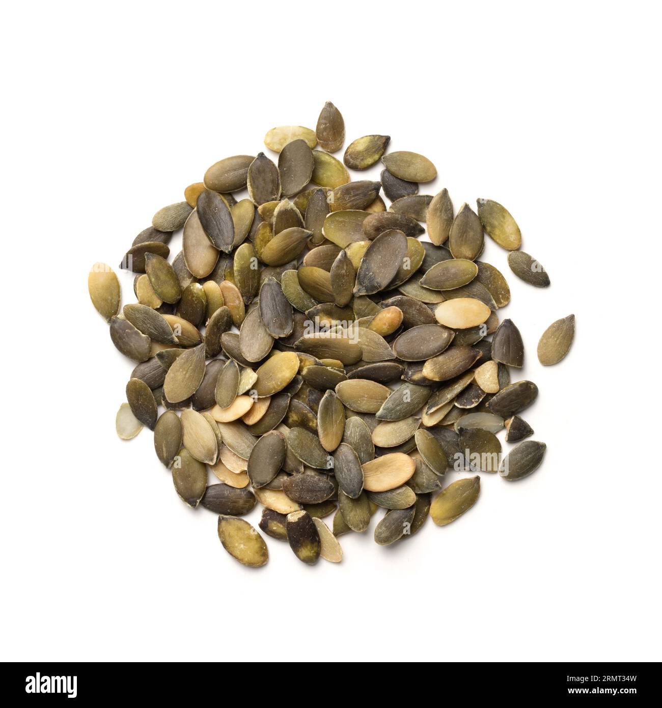 Pumpkin Seeds, Pepita de Calabaza, Isolated on White Background Hump