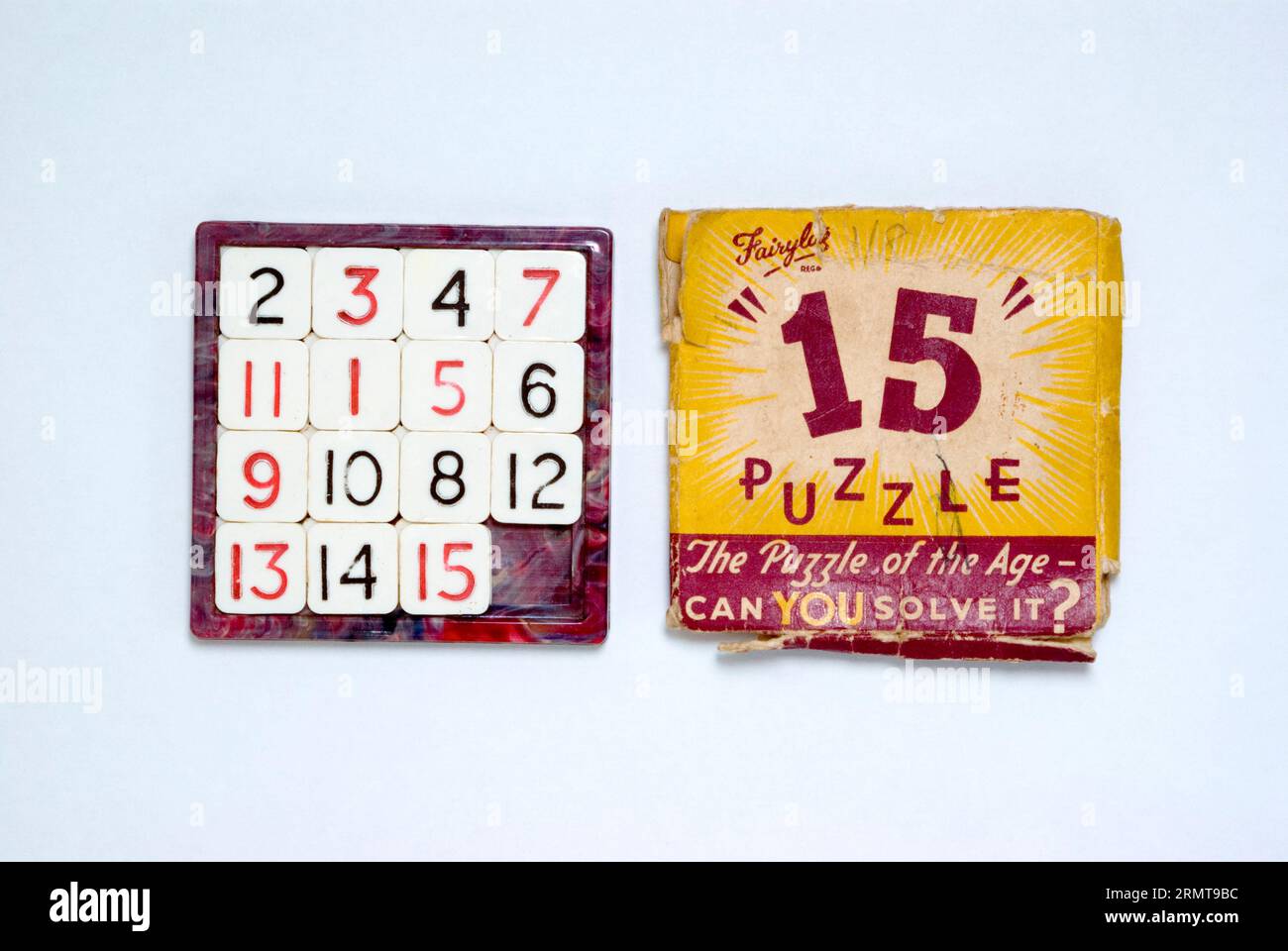 Sliding Number Puzzle Game Stock Photo