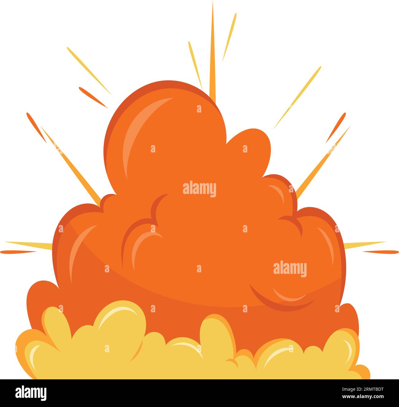 explosion effect with smoke vector isolated Stock Vector Image & Art ...