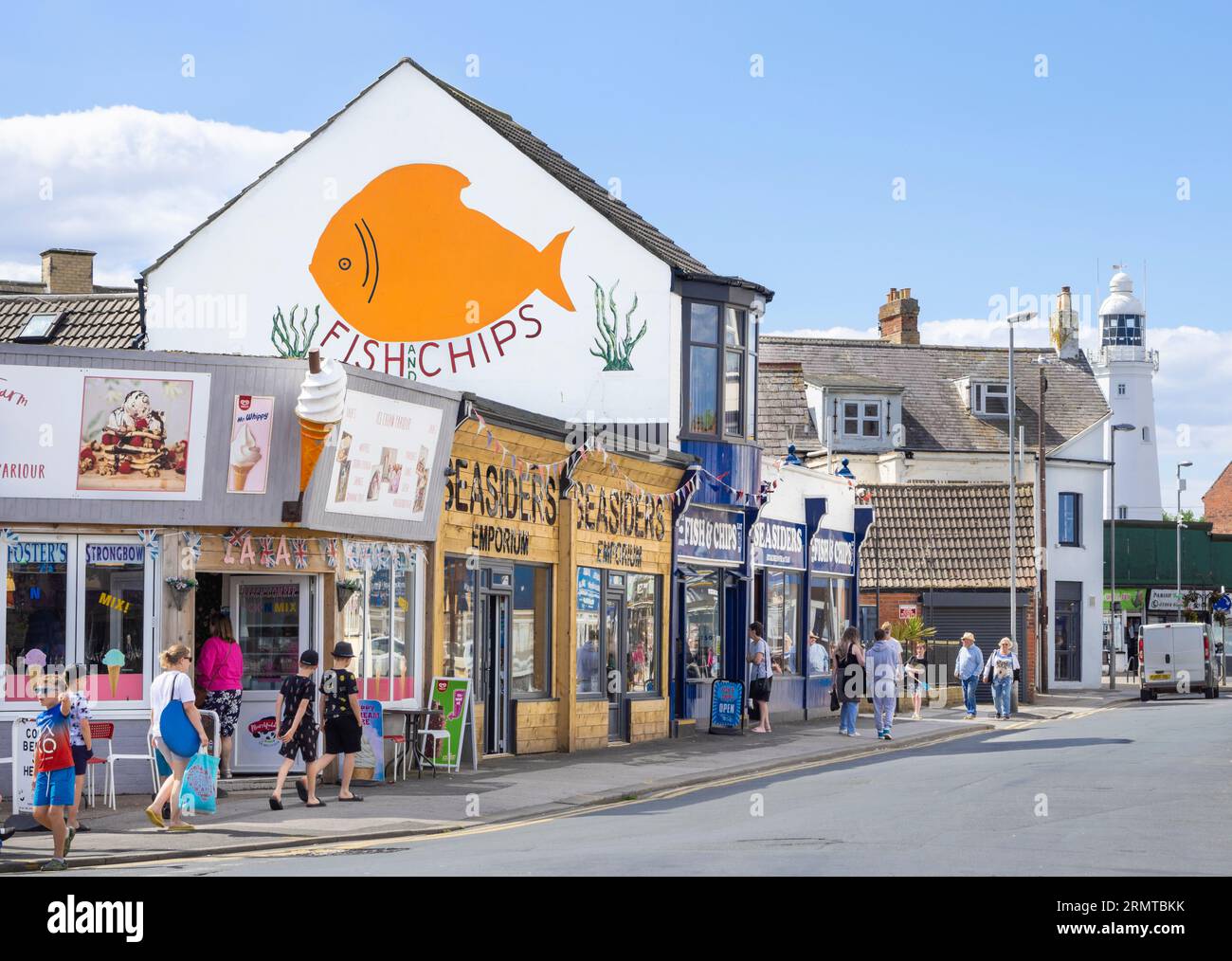 Seasiders Fish and Chip shop and takeaway Seaside road Withernsea East Riding of Yorkshire England UK GB Europe Stock Photo