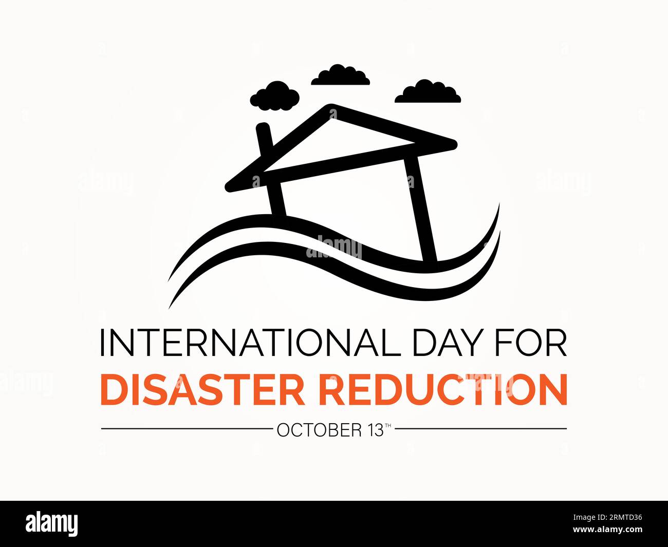 International Day for Disaster Reduction Focuses on Mitigation, Preparedness, and Sustainable Recovery. Building Resilience and Safety Globally Vector Stock Vector