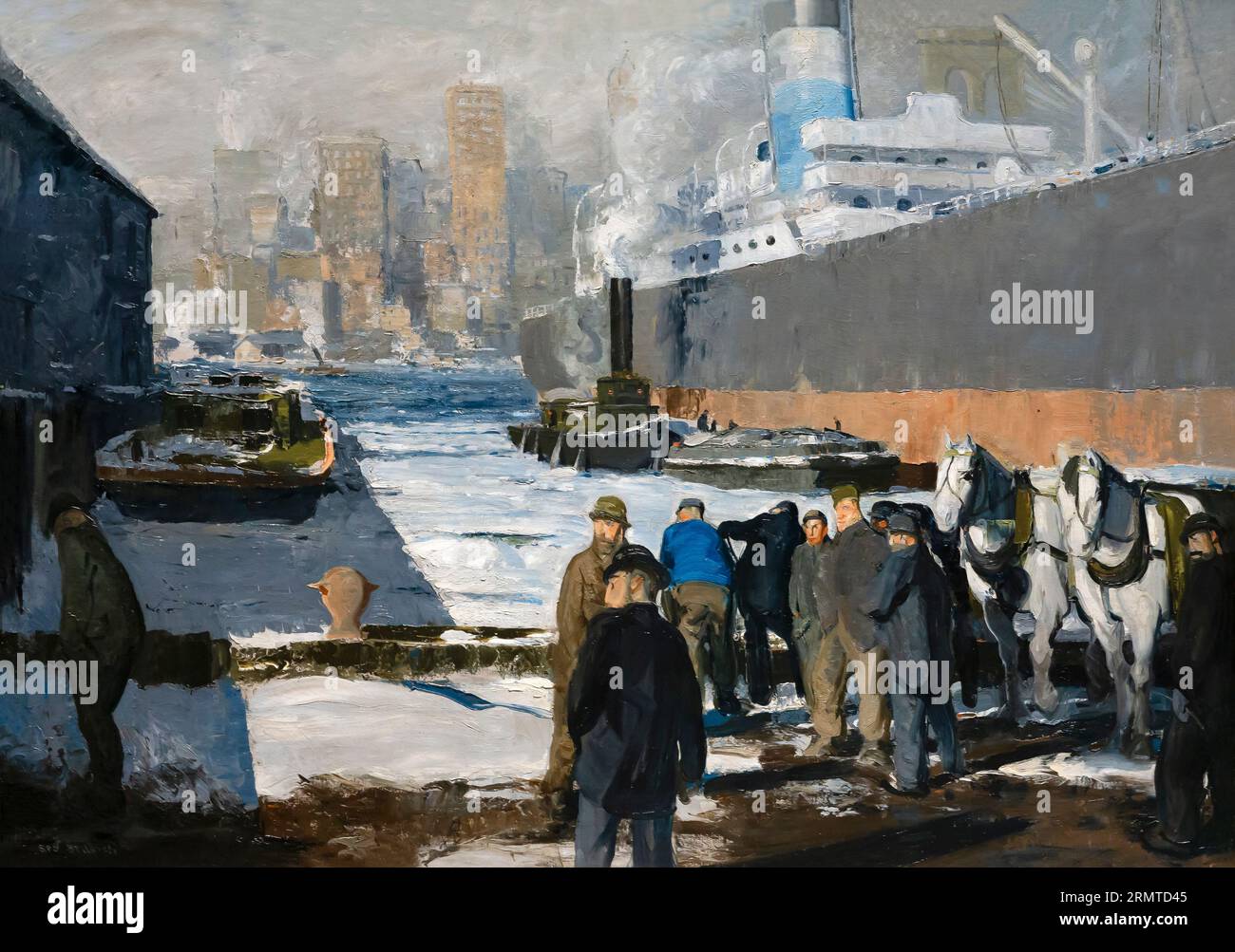 Men of the Docks, George Bellows, 1912, Stock Photo