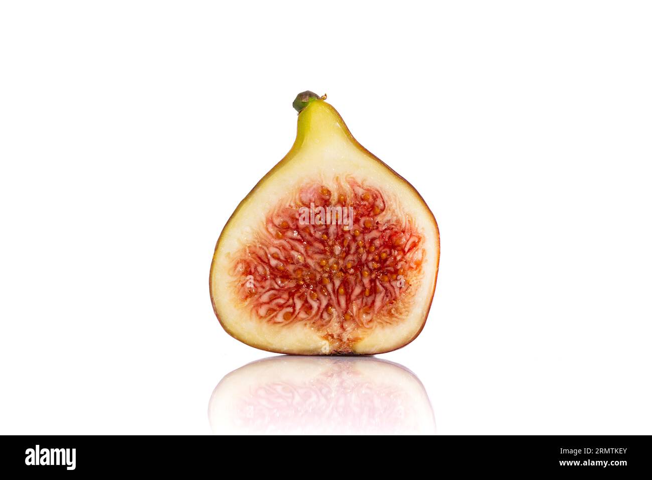 Organic fig isolated on white background, full depth of field Stock Photo