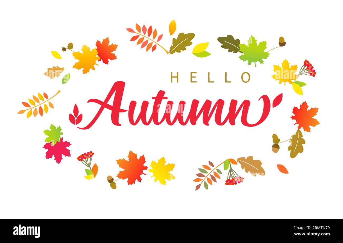 Hello september card colorful Cut Out