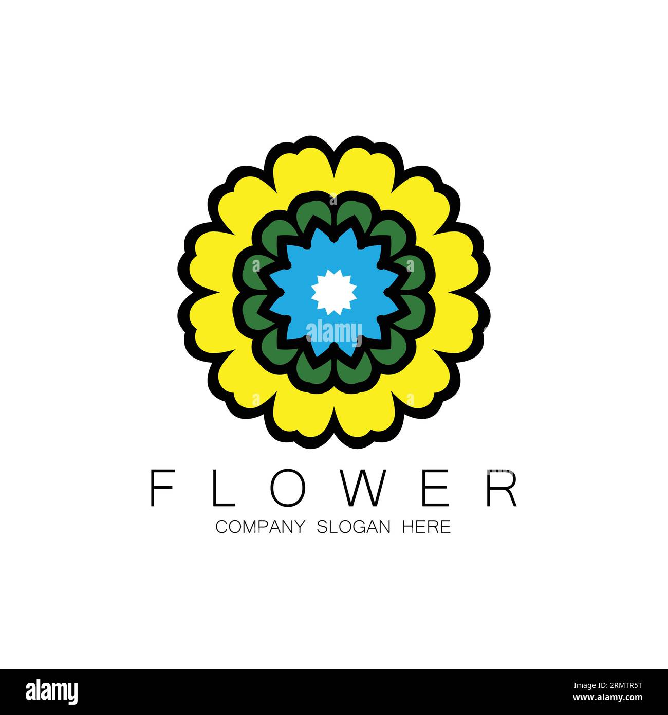 Floral Logo Design, Mandala Art Vector, For Company Brand, Banner