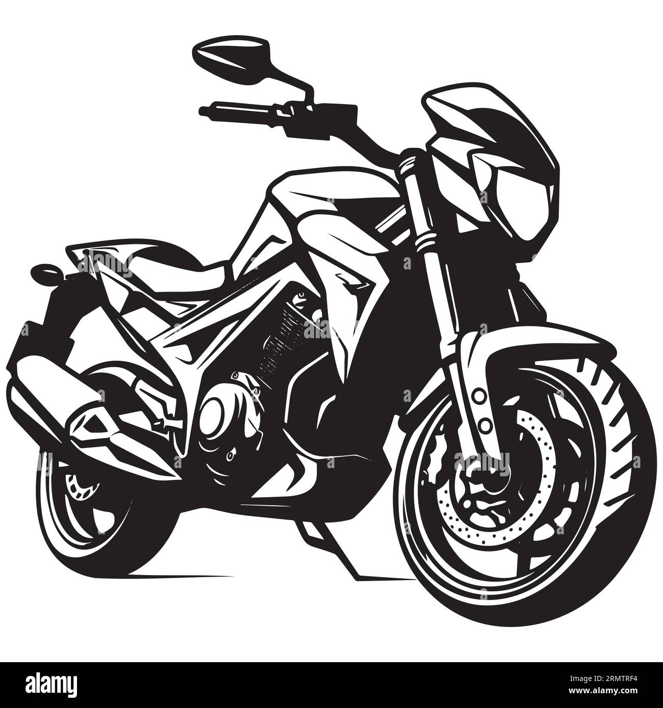 Motorcycle icon or sign. Vector black silhouette of a motorcycle Stock ...