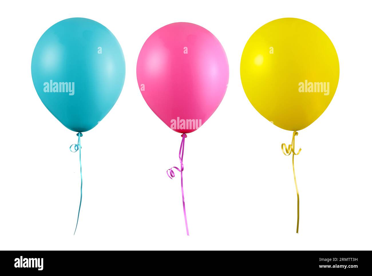 Colorful Balloons isolated on white Background Stock Photo - Alamy