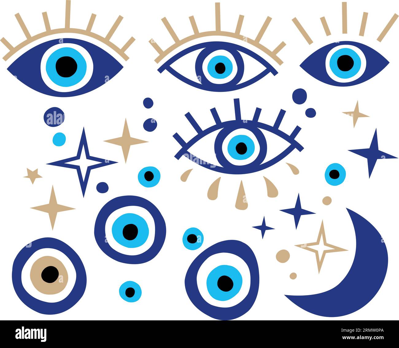 Evil Eyes Protection Vector Stock Vector