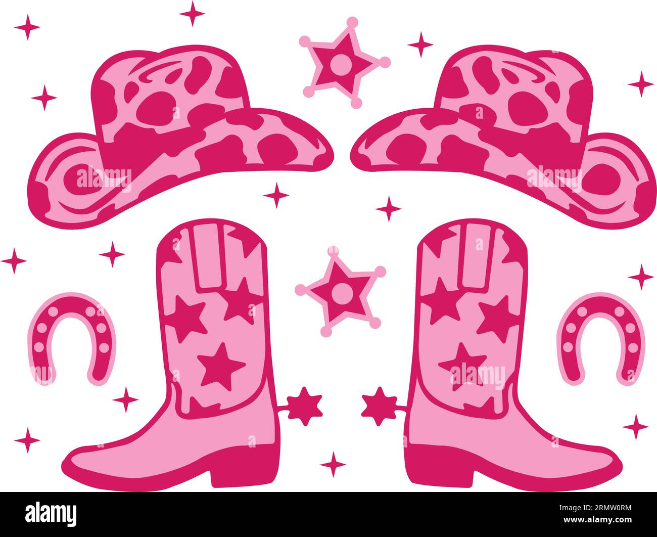 Cowgirl Vintage Western Texas Vector Stock Vector