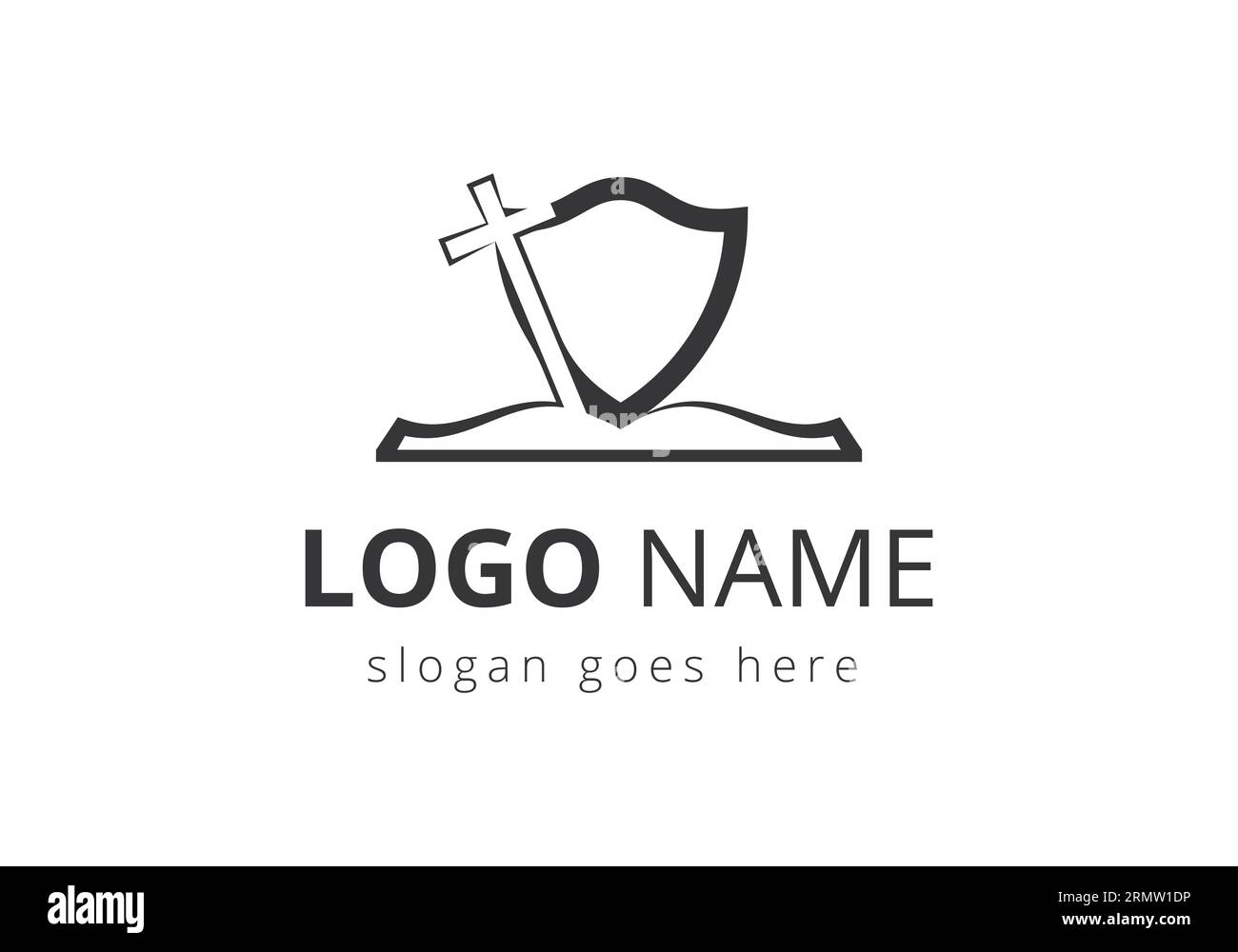 Church logo Concept. Christian sign symbols. The cross of Jesus logo ...
