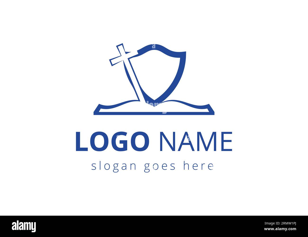 Christian sign symbols. The cross of Jesus logo for christian church Stock Vector