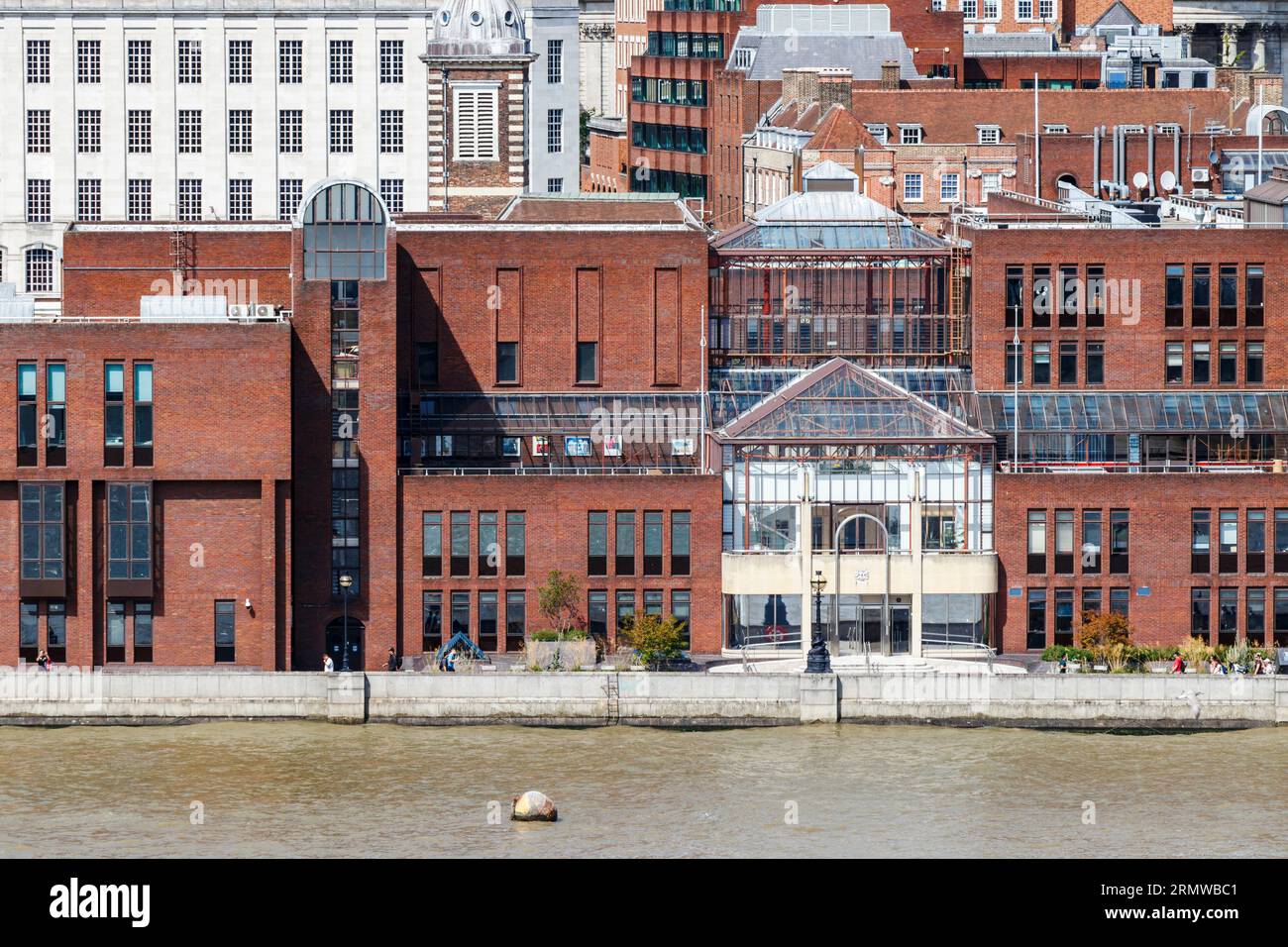 City of London School, a private independent day school, seen from across the River Thames, London, UK Stock Photo