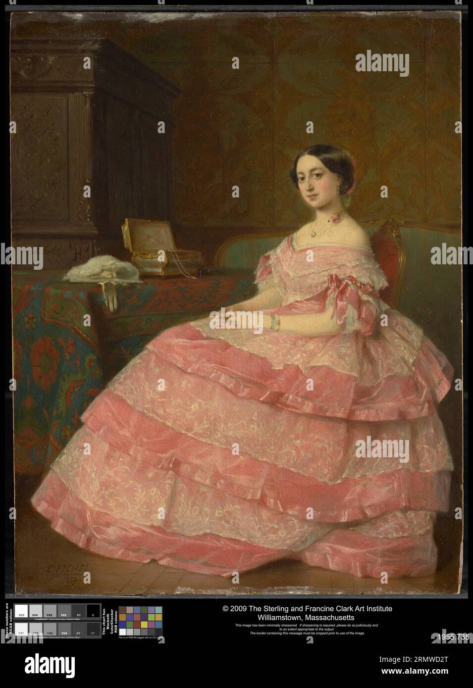 Madame P . . . 1857 by Eugène Fichel Stock Photo
