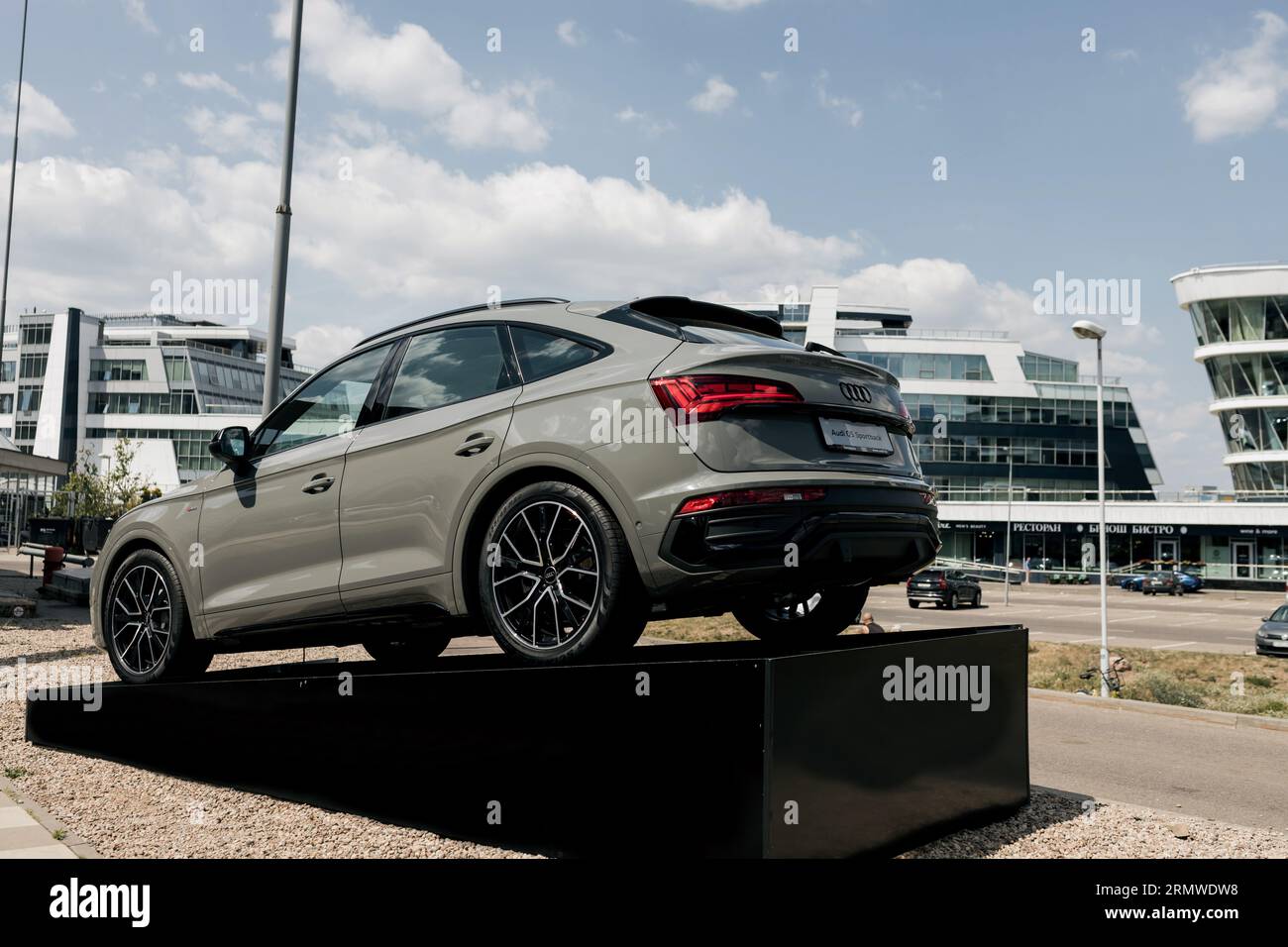 Minsk, Belarus, August 2023 -  New Audi Q5 - luxury german transport Stock Photo
