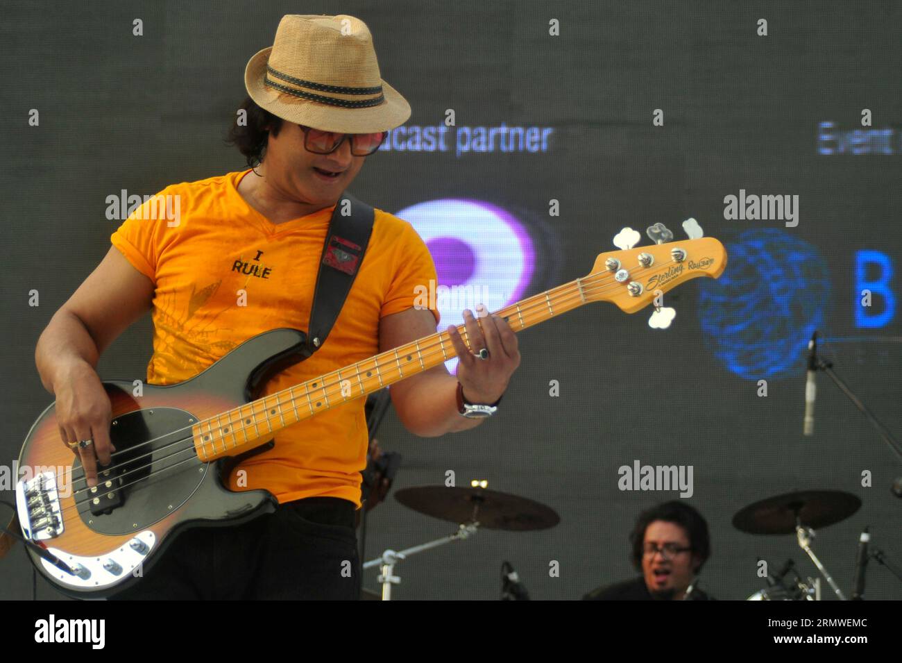Shafin Ahmed, Miles band bass guitarist and vocal performs during the