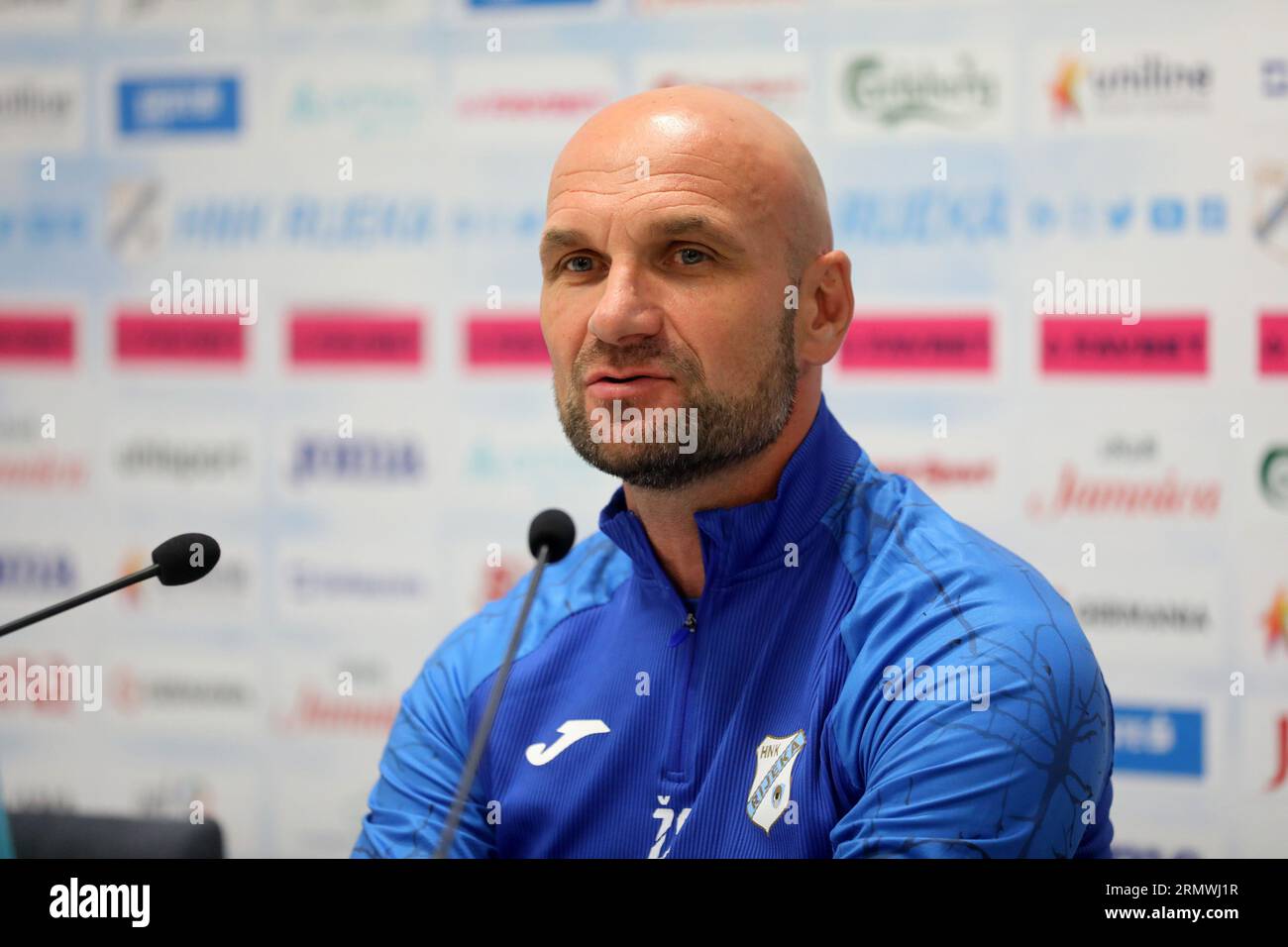 Rijeka, Croatia. 30th Aug, 2023. Players of HNK Rijeka during the training  session at HNK Rijeka Stadium in Rijeka, Croatia, on August 30, 2023. ahead  of the UEFA Conference League playoff 2nd