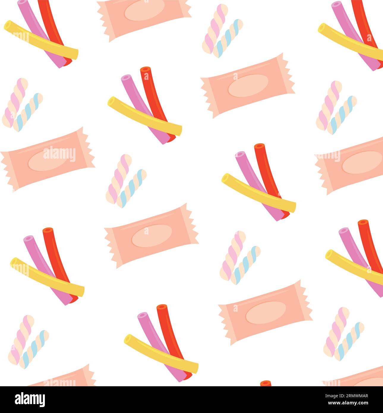 Colored seamless pattern background with marshmallow candies Vector ...