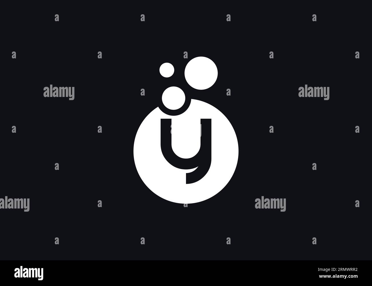 Bubble letters logo. Bubble lab circle symbol. Bubble logo design color