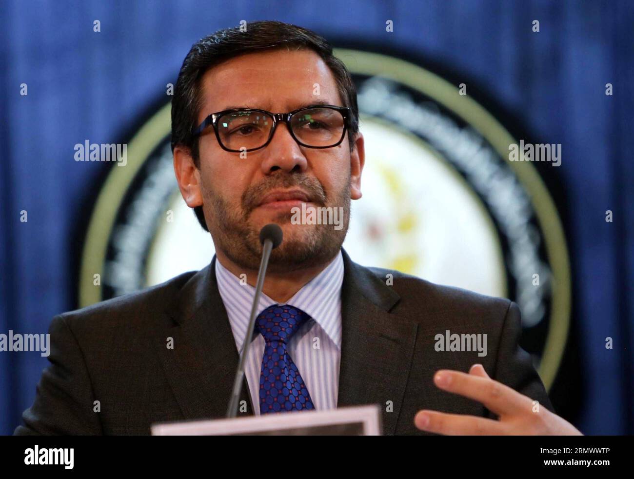 Mobarez Rashedi (141112) -- KABUL, Nov. 12, 2014 -- Afghan Minister of Counter ...