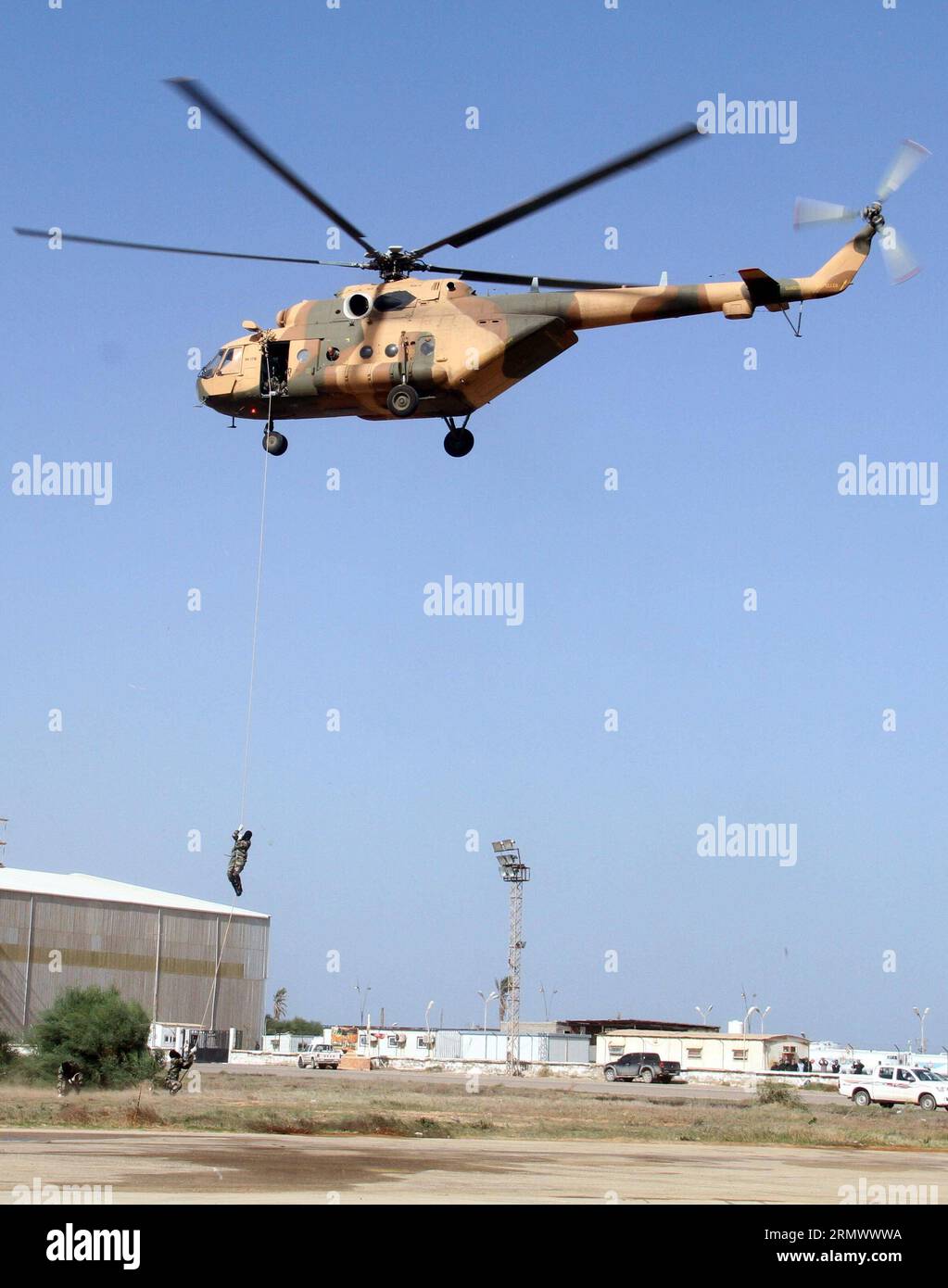 (141112) -- TRIPOLI, Nov. 12, 2014 -- Libyan soldiers demonstrate their ...