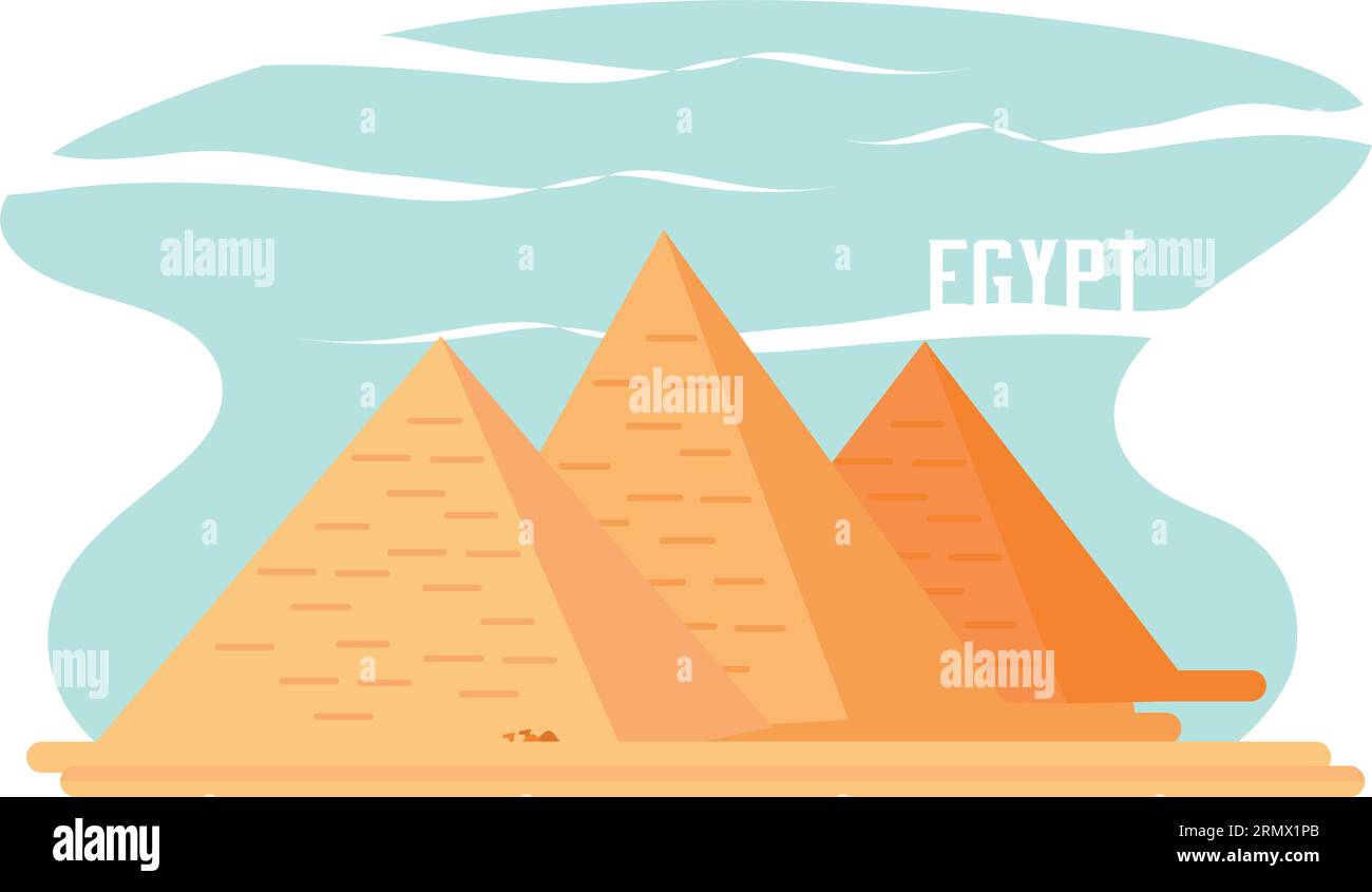 Isolated group of giza pyramids Egypt travel Vector Stock Vector Image ...