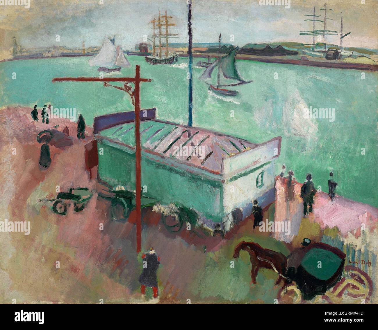 Raoul Dufy (french fauvist painter) The Port of Le Havre Stock Photo