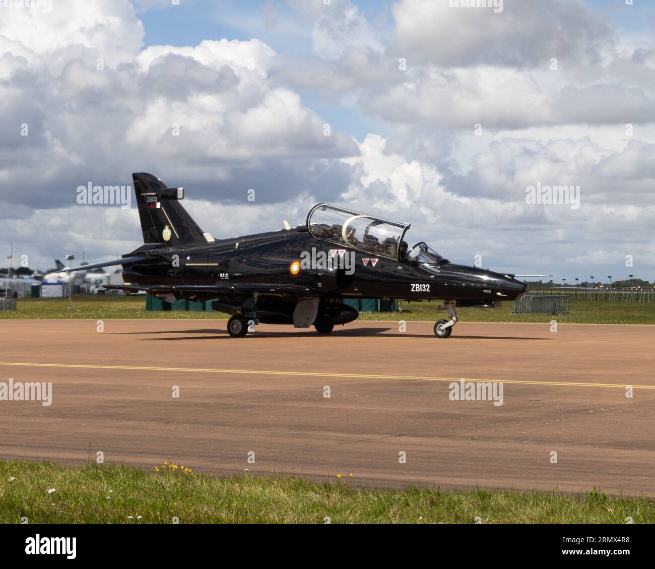 BAE Systems Hawk Advanced Jet Trainer of 4FTS waits to depart from the 2023 Royal International Air Tattoo Stock Photo