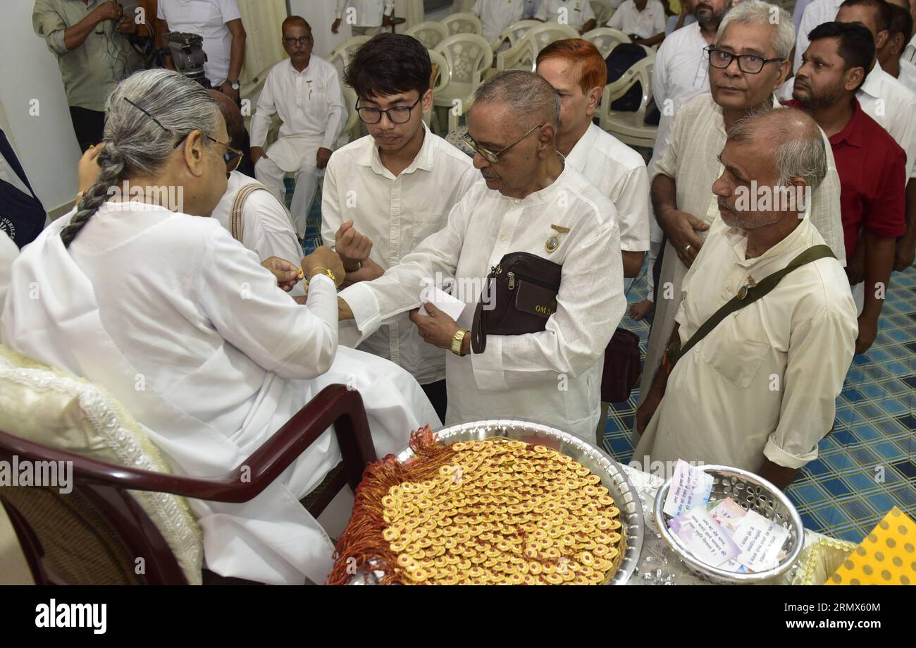 Guwahati, Guwahati, India. 30th Aug, 2023. Brahmakumaris ties rakhis in ...