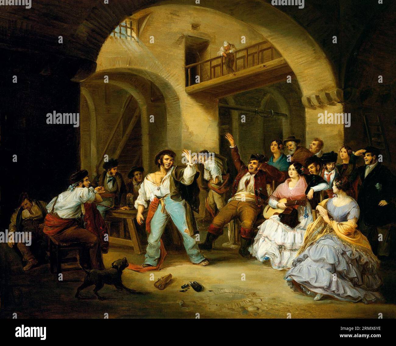A Drunkard at an Inn 1850 by Manuel Cabral y Aguado Bejarano Stock Photo