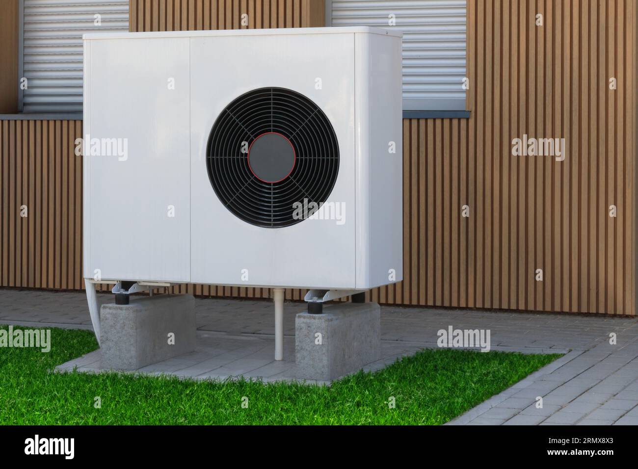 Ground Source Heat Pump Green Heating for Modern Homes Stock Photo Alamy